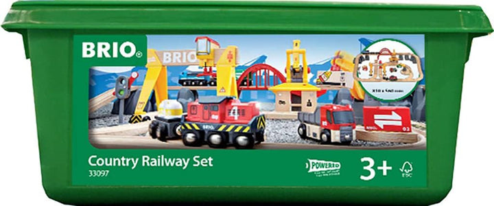 BRIO World Deluxe Cargo Train Set - Interactive Wooden Railway for Kids Age 3+ (33097)