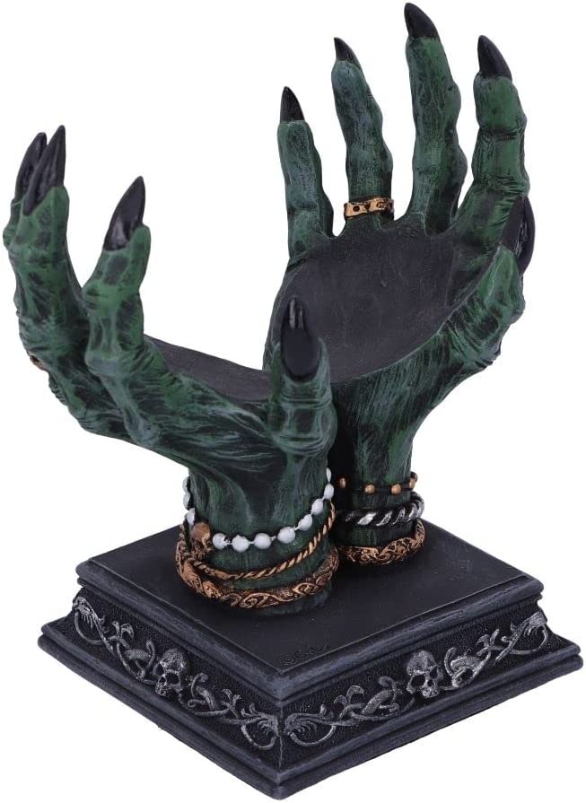 Nemesis Now Beyond The Grave Crystal Ball Holder 15cm, Black