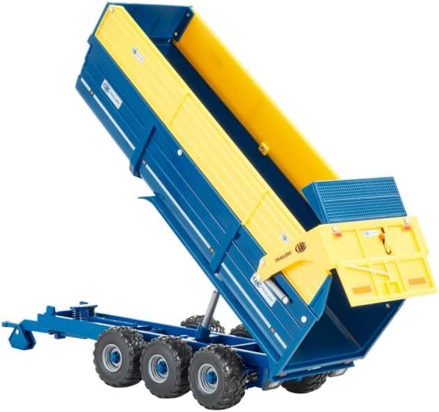 Britains Kane Tri-Axle Halfpipe Silage Trailer, Farm Toys for Children, Collectable Tractor Toy
