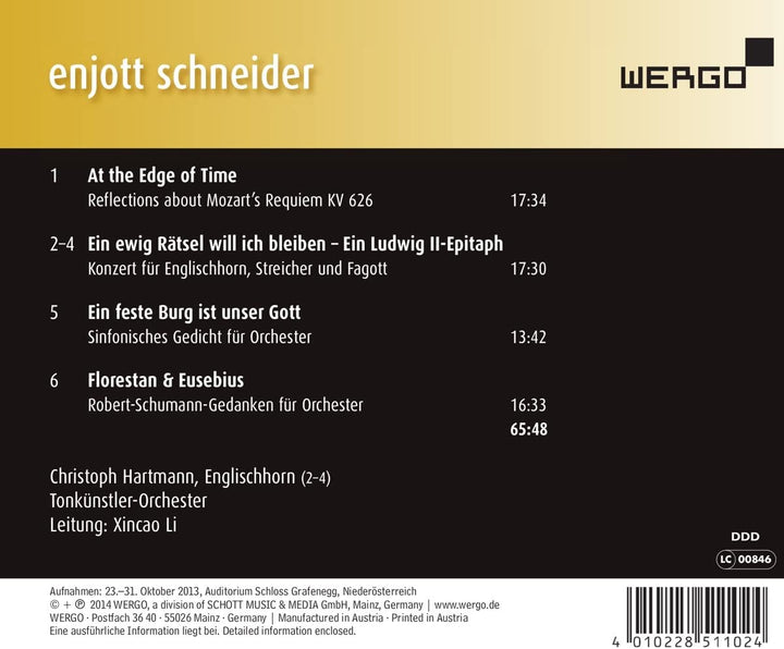 Christoph Hartmann - Schneider: Metamorphosen [Audio CD]