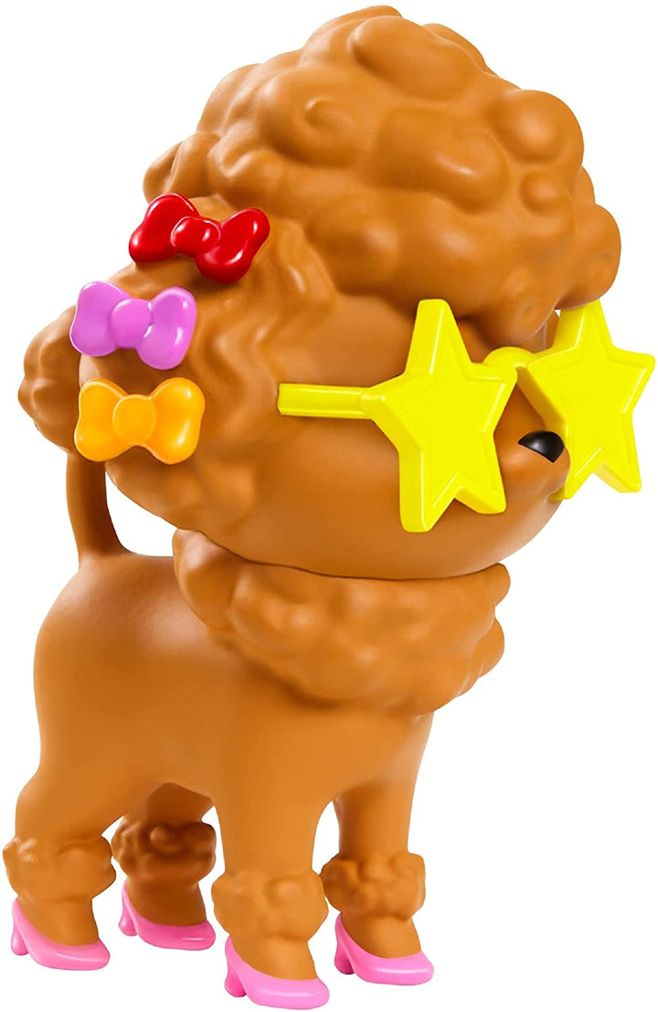 Bambola Barbie Extra con cappotto arcobaleno con giocattolo per cani