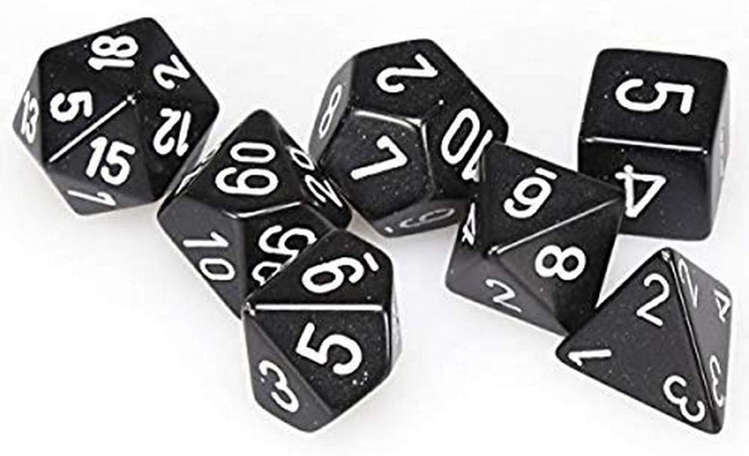 Chessex Chx25408 Dice-Opaque Black/White Set