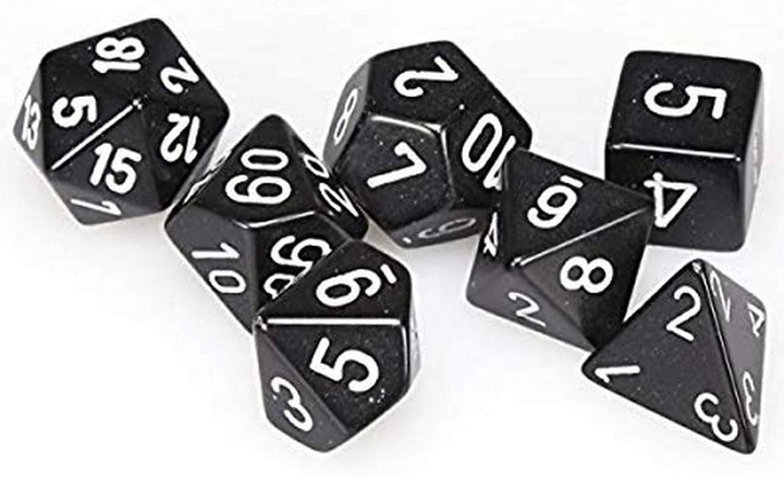 Chessex Chx25408 Dice-Opaque Black/White Set