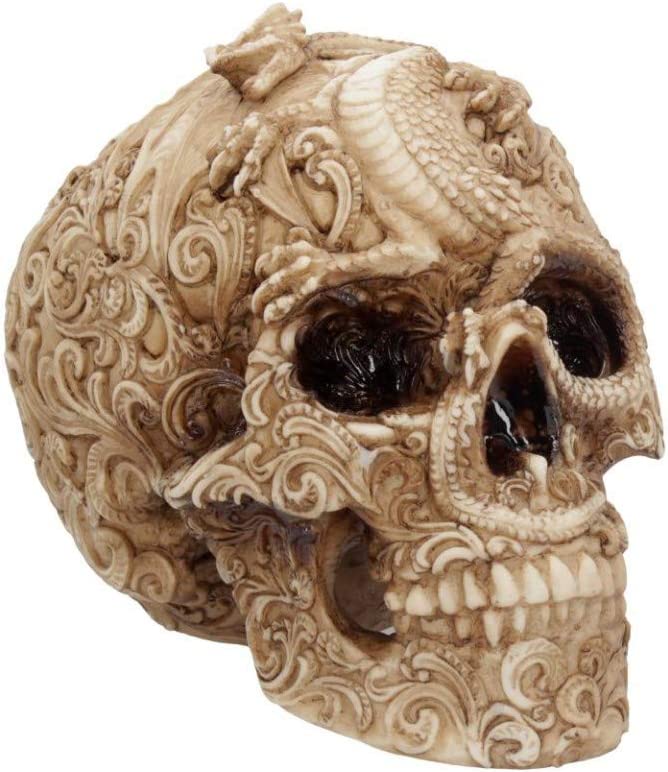 Nemesis Now Cranial Drakos 19.5cm, Resin, Ivory, One Size