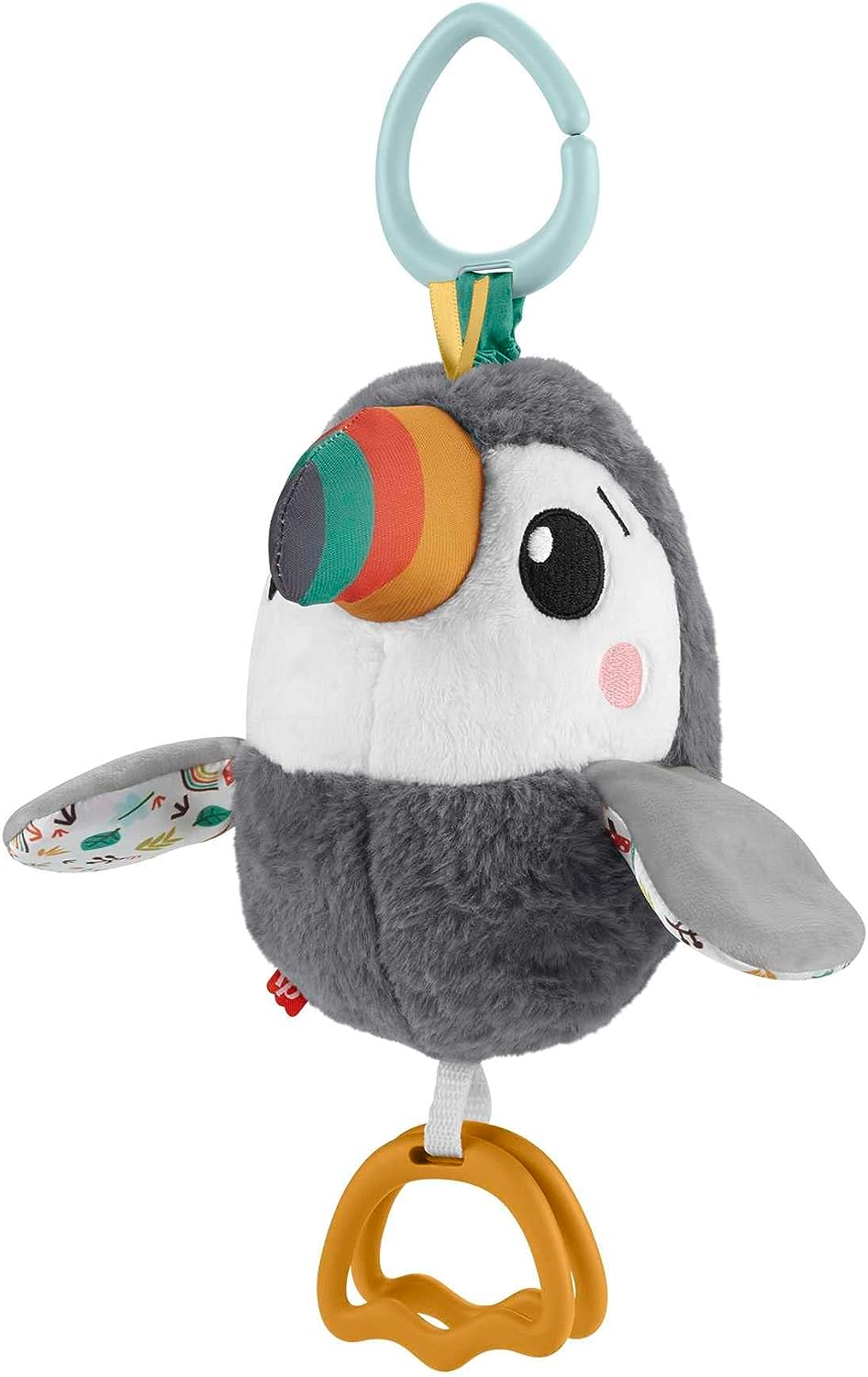 Fisher-Price Flap & Go Toucan - Interactive Plush Stroller Toy for Newborns 4