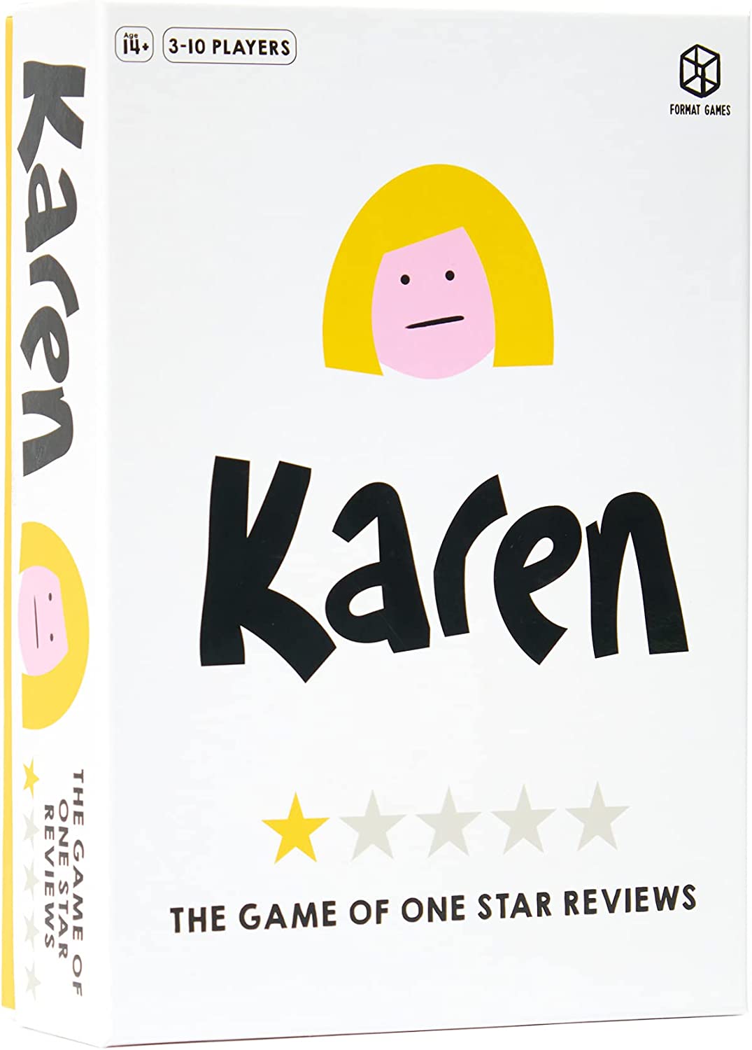 Format Games Karen Party Game | Based on Real One-Star Reviews | 3-10 Players | Ages 14+