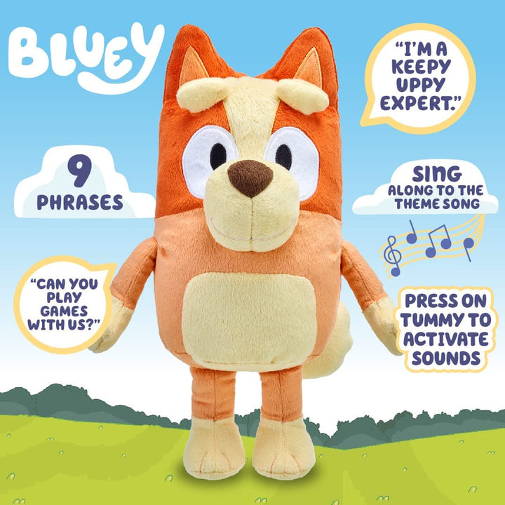 Bluey Bingo Large 30cm Talking Sounds Plush: Official Collectable Character Cuddly Toy