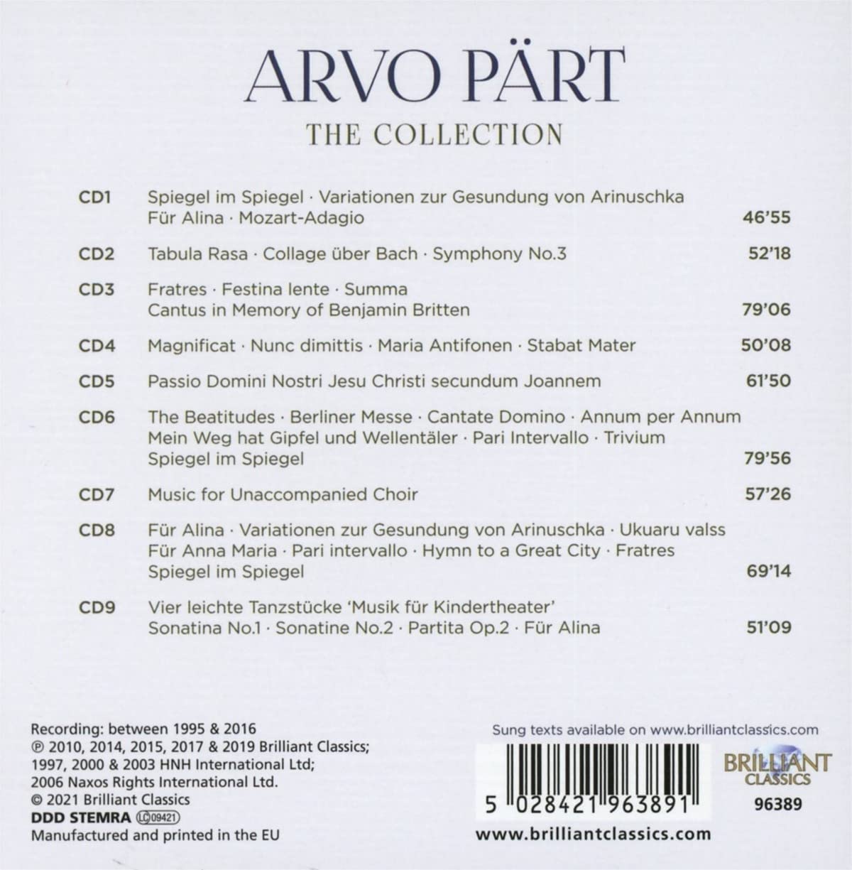 Arvo Pärt – Die Sammlung [Audio-CD] 3