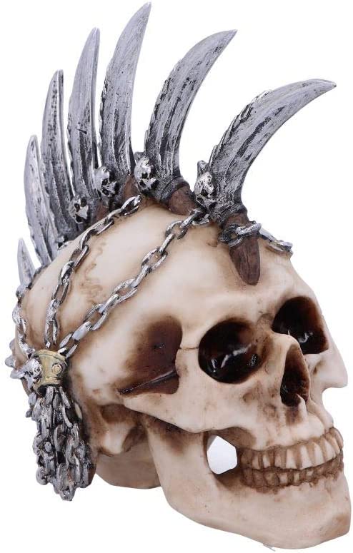 Nemesis Now U4945R0 Chain Blade Mohican Mohawk Knife Skull Ornament