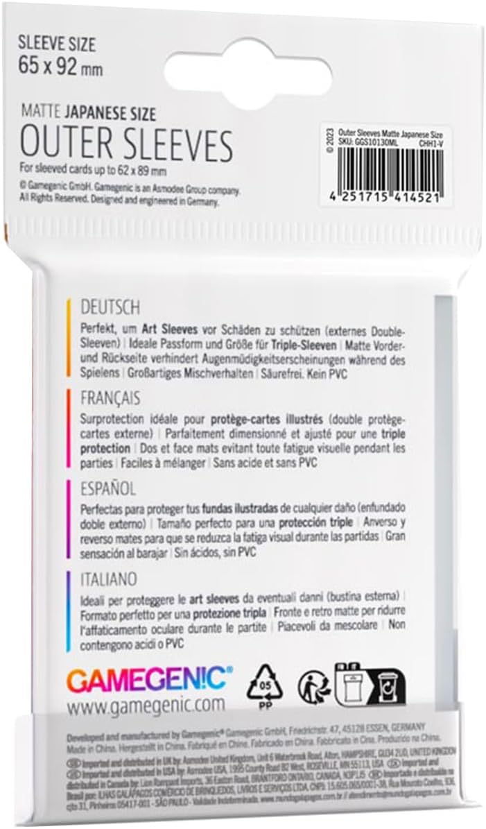 Outer Sleeves Matte Japanese Size Card Sleeves