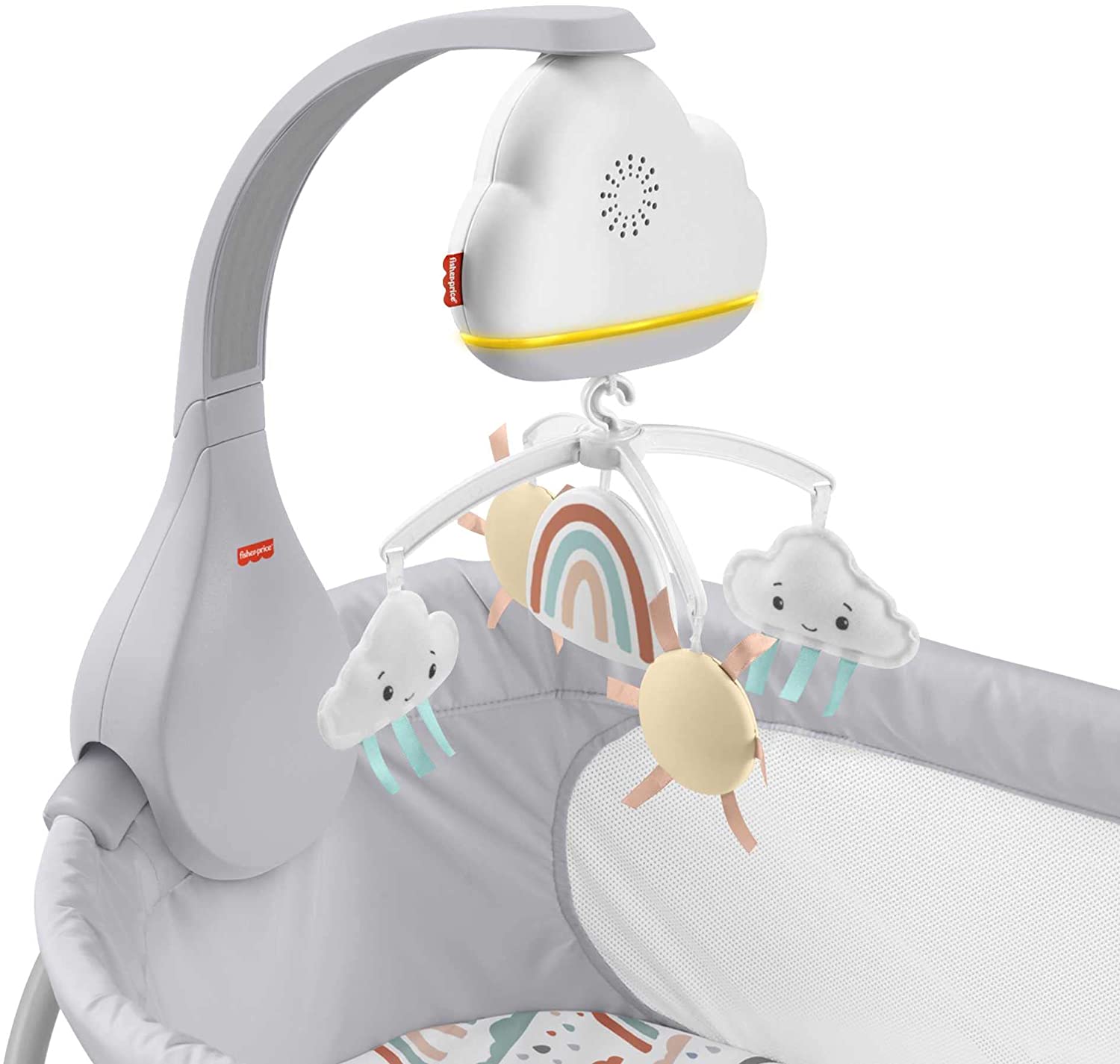 Fisher-Price Rainbow Showers Bassinet to Bedside Mobile - Soother with Nightlight & Cry Sensor 6