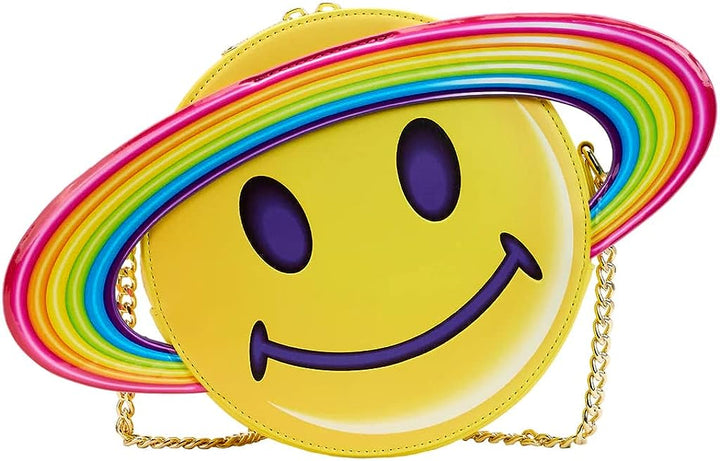 Loungefly Lisa Frank Yellow Rainbow Ring Saturn Crossbody Bag (LSFTB0005)
