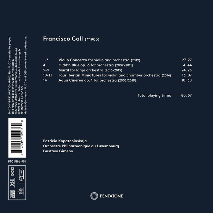 Patricia Kopatchinskaja - Francisco Coll [Audio CD]
