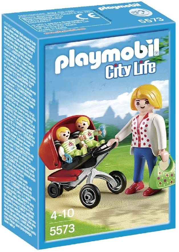 Playmobil 5573 City Life Madre con passeggino gemellare