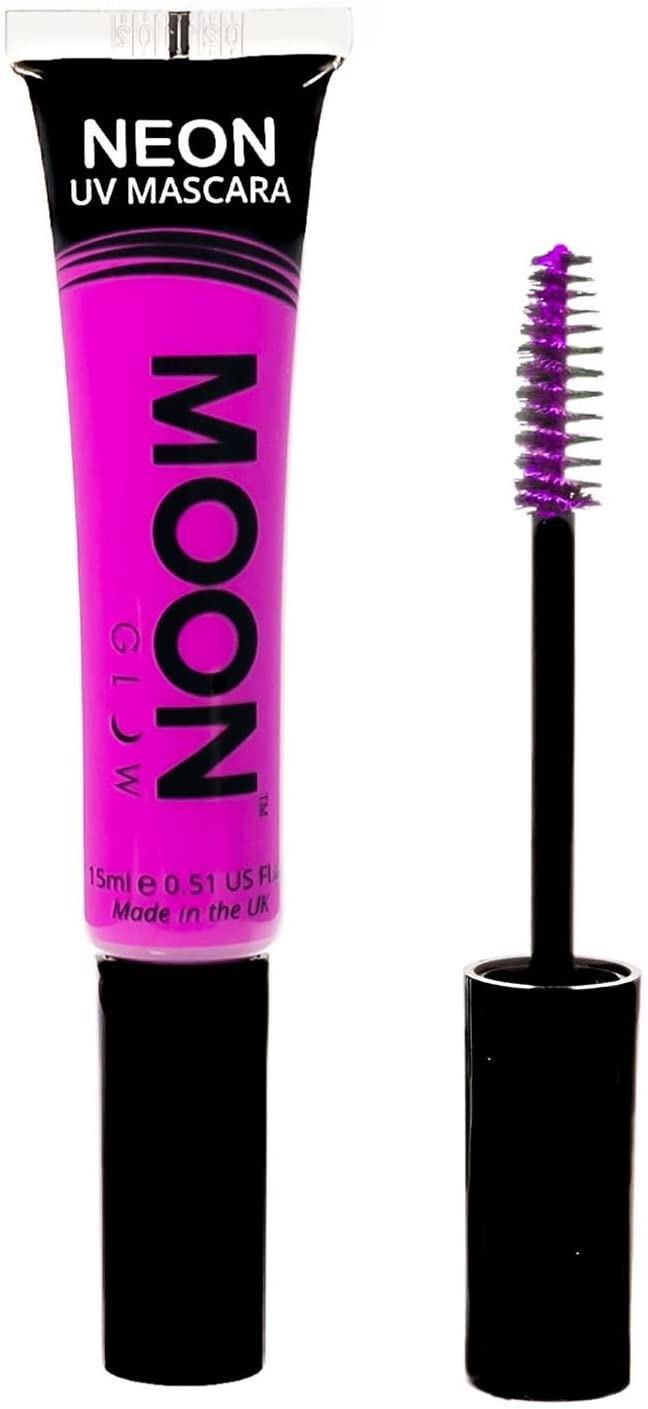 Moon Glow Neon UV Mascara 15 ml Paars gloeit helder onder UV-verlichting!