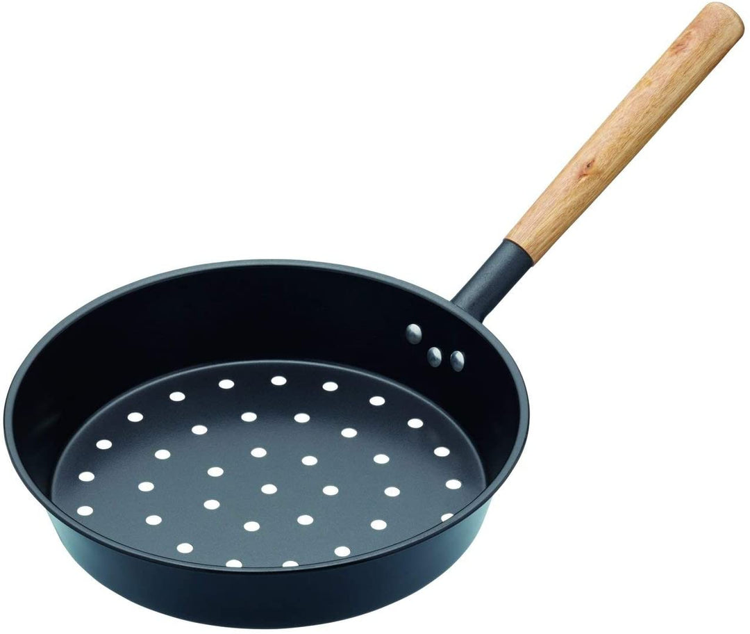 KitchenCraft koolstofstalen kastanje braadpan, 27 cm (10,5&quot;)