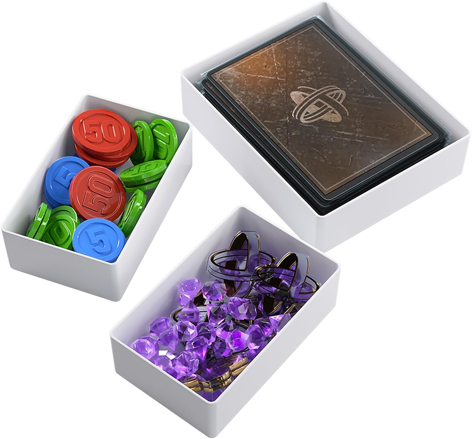 Gamegenic Token Silo Card Add-on Set - 3-Piece Tray Expansion for Cards, Ages 12+ 2