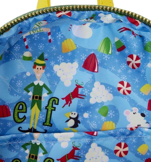 Loungefly Elf 20th Anniversary Cosplay Lenticular Mini Backpack, Green, One Size, Mini Backpack