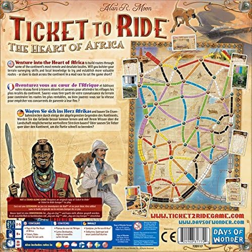 Days of Wonder Ticket to Ride The Heart of Africa Board Game Expansion 5