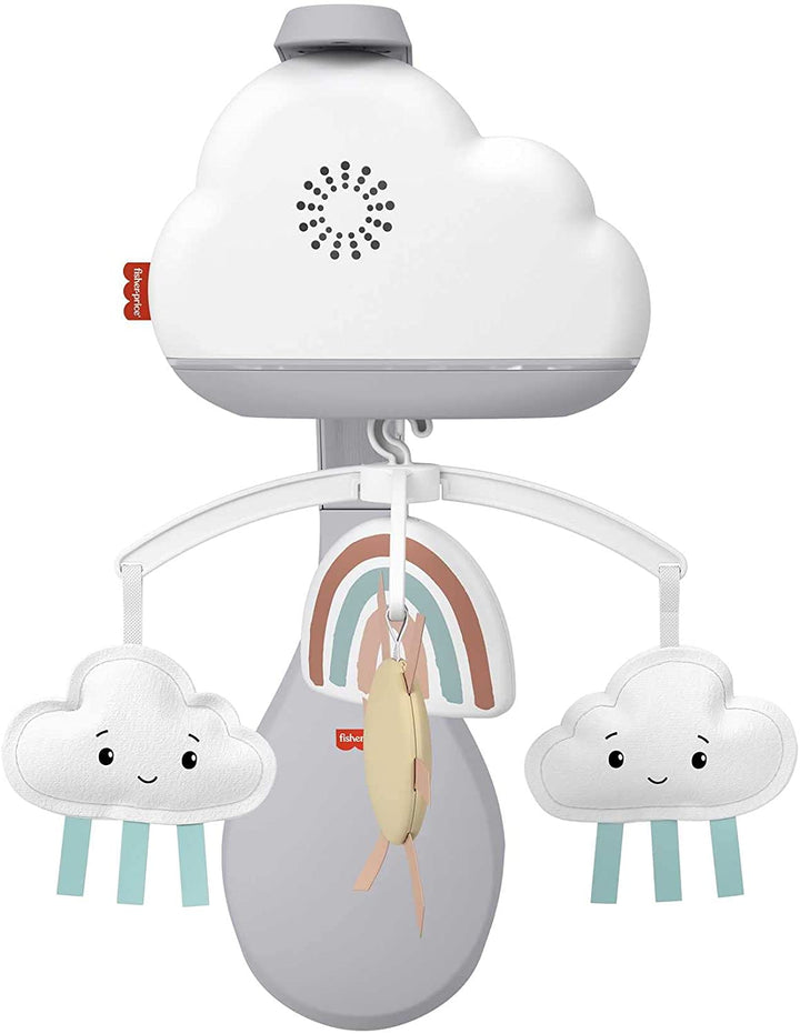 Fisher-Price Rainbow Showers Bassinet to Bedside Mobile, Tabletop Soother