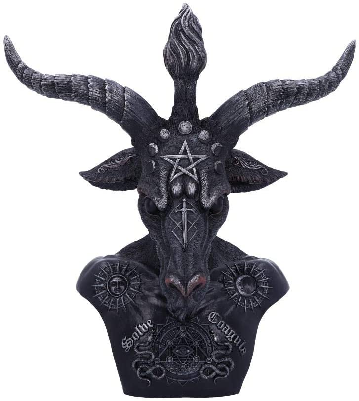 Nemesis Now Celestial Black and Silver Baphomet Bust, Polyresin, 33cm