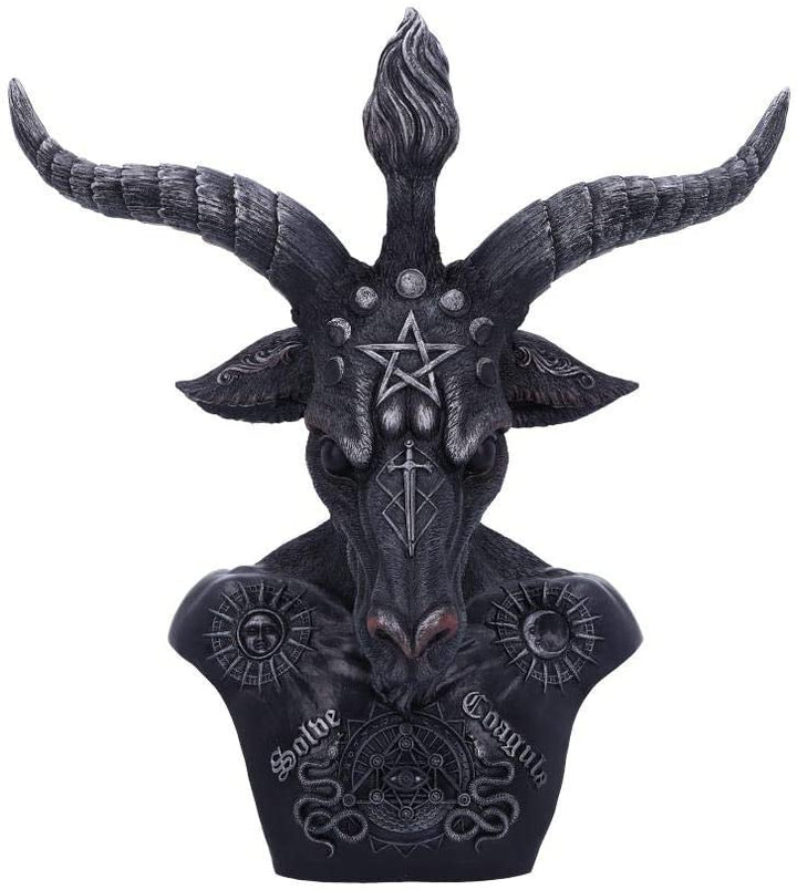 Nemesis Now Celestial Black and Silver Baphomet Bust, Polyresin, 33cm