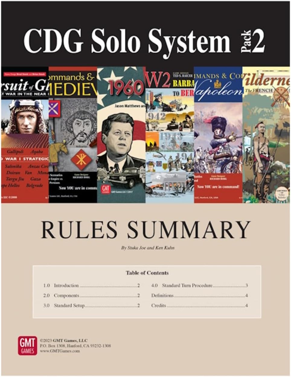 GMT Games CDG Solo System Pack #2