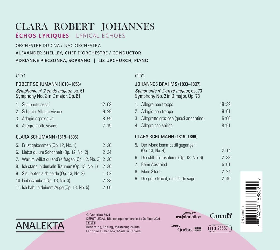 National Arts Centre Orchestra - Lyrical Echoes [Audio CD]