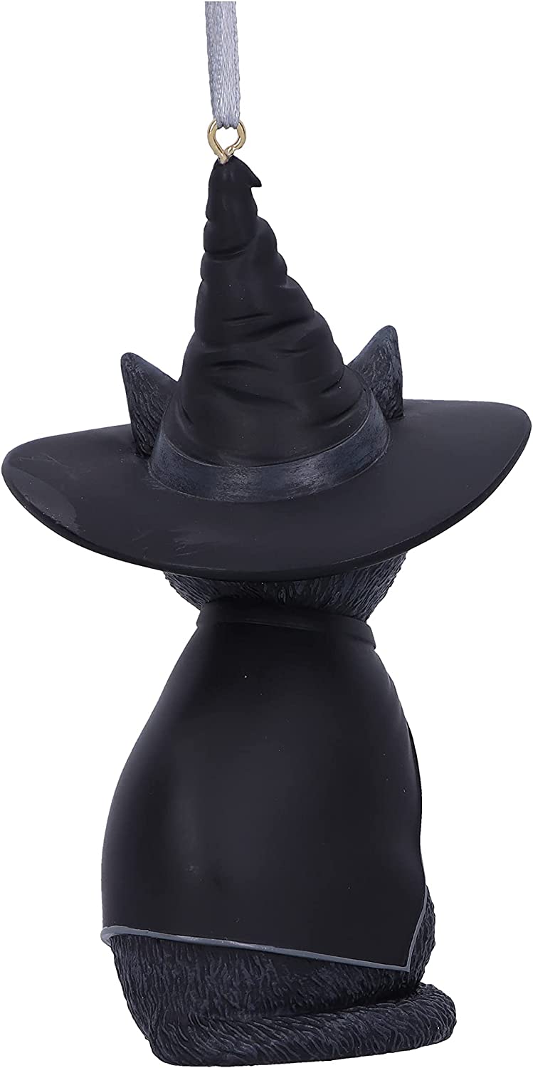 Nemesis Now Purrah Black Witch Cat Hanging Ornament Resin Decor 6
