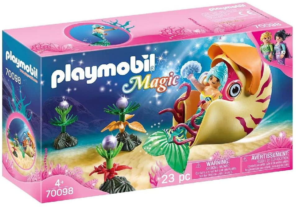 Playmobil 70098 Sirena magica con gondola a chiocciola, colorata