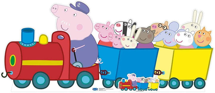 Tm Toys 5034 Peppa Pig's train with 2 carriages, multicoloured