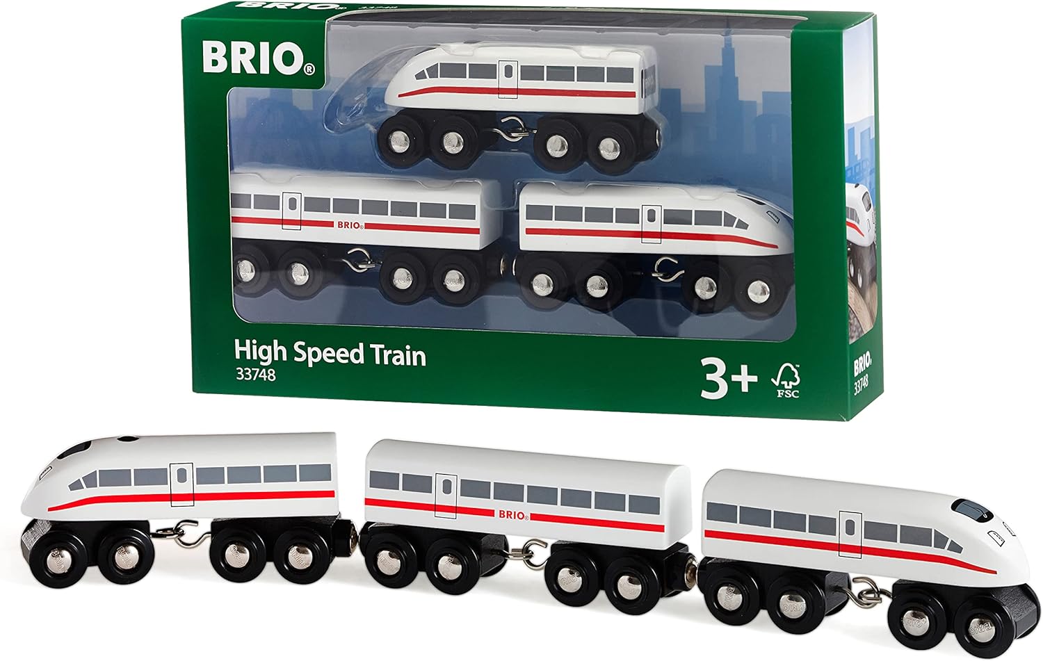 BRIO World Hochgeschwindigkeitszug – Magnetischer Holzzug mit Soundeffekten für Kinder ab 3 Jahren 5