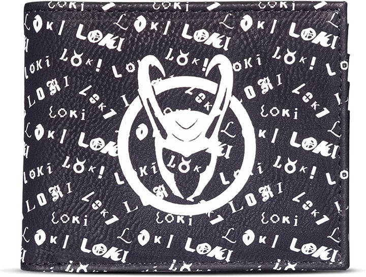 Difuzed Male Marvel Loki Bifold Wallet, Black, one Size