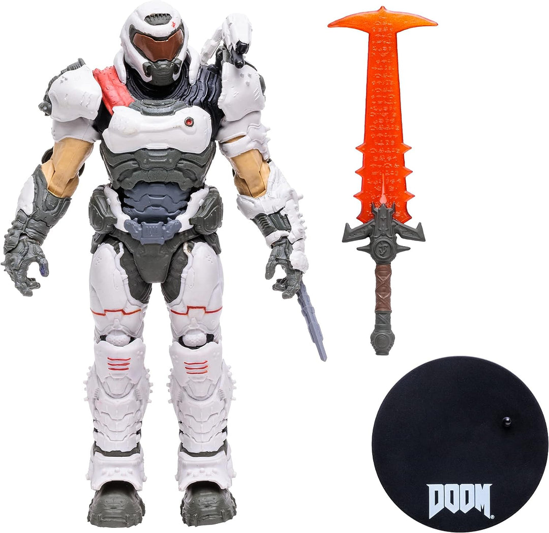 McFarlane Doom Slayer Action Figure - 18 cm Collectible with White Armor (Ages 14+)