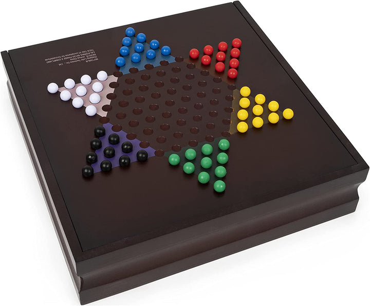 Spin Master Games 10 Family Games Set in Wood Cabinet