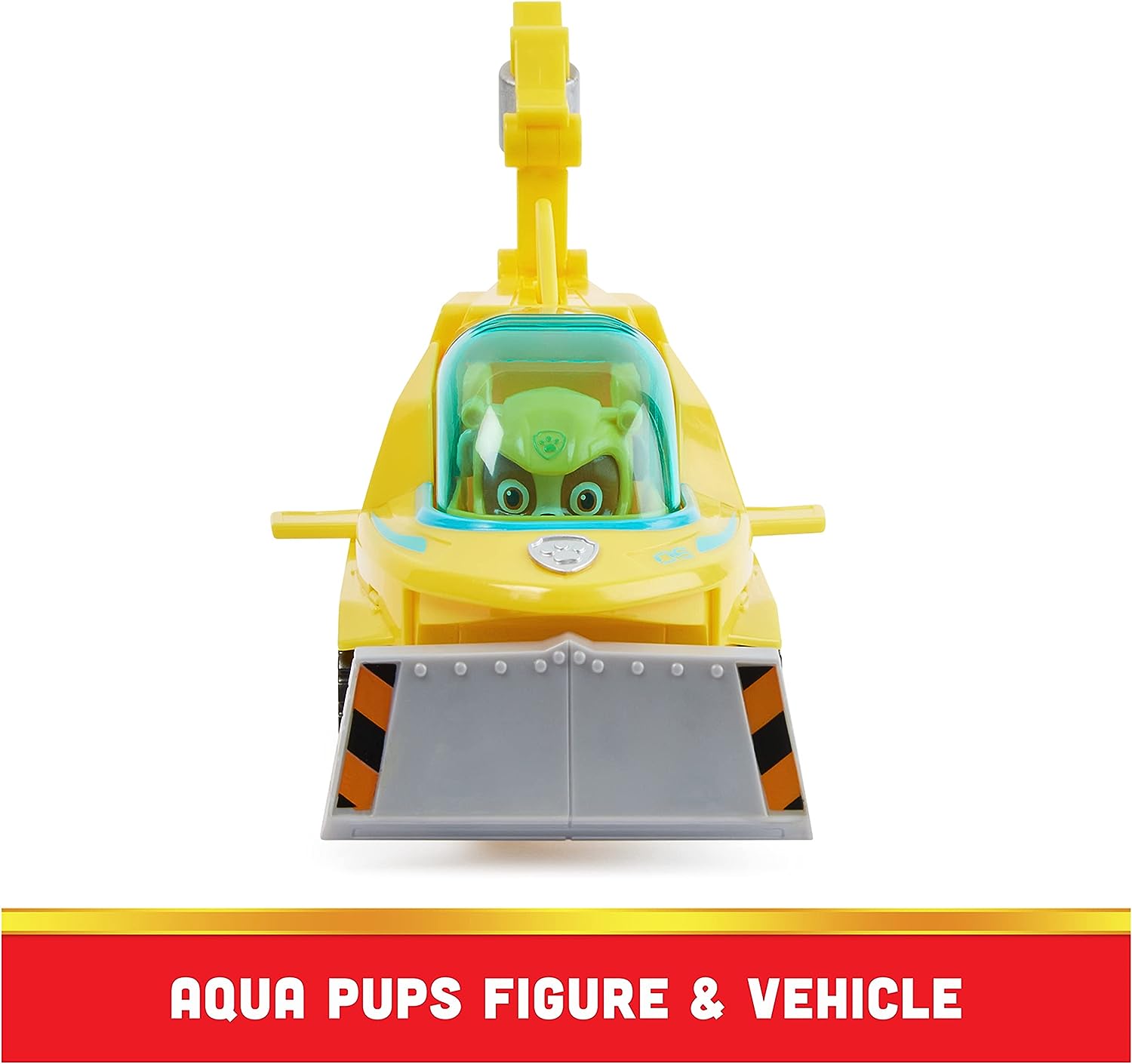 Paw Patrol Aqua Pups Rubble Transforming Hammerhead Shark Vehicle with Action Figure - Ages 3+ 7