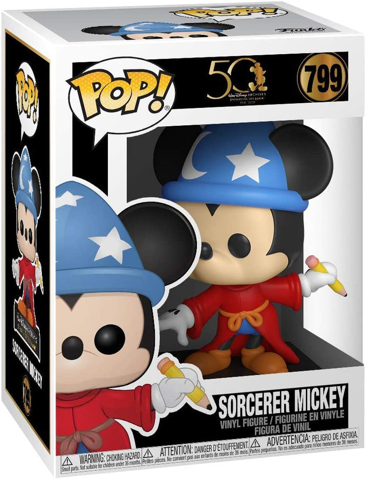 50 archivi Walt Disney che presentano lo stregone magico Mickey Funko 49891 Pop! Vinile #799