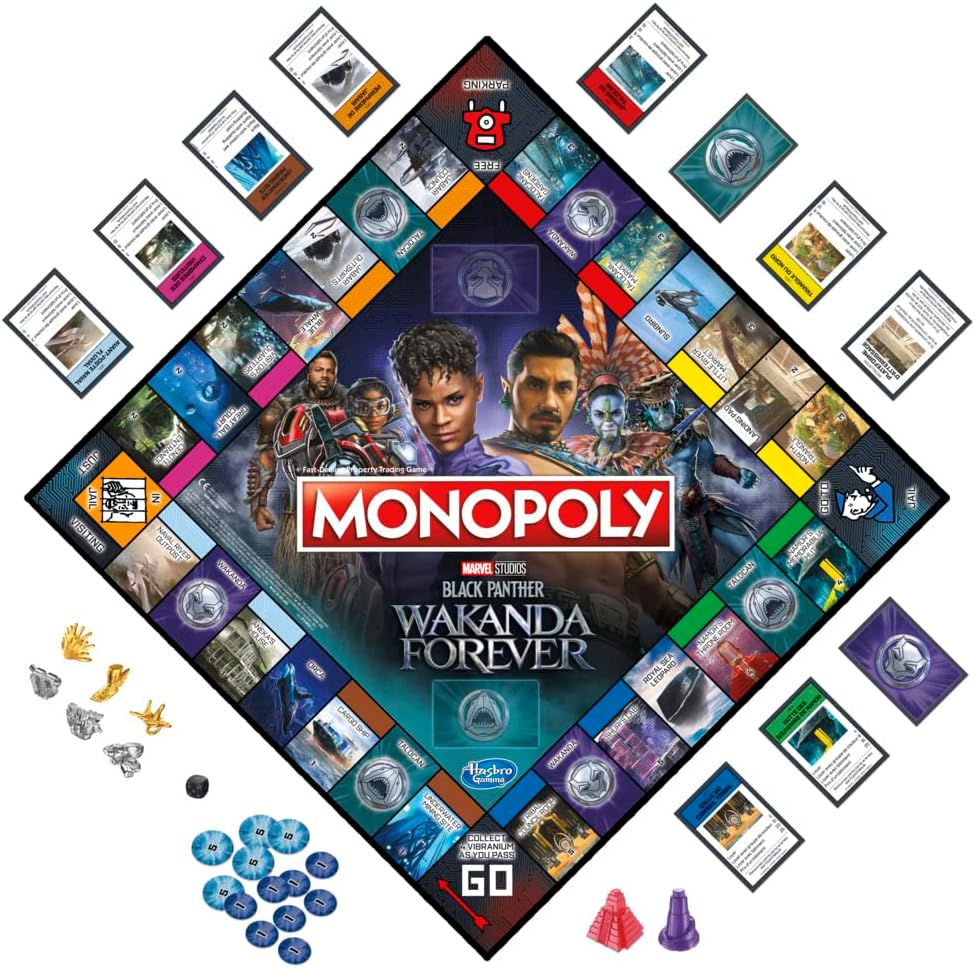 Hasbro Gaming Monopoly: Marvel Studios' Black Panther: Wakanda Forever Edition Board Game