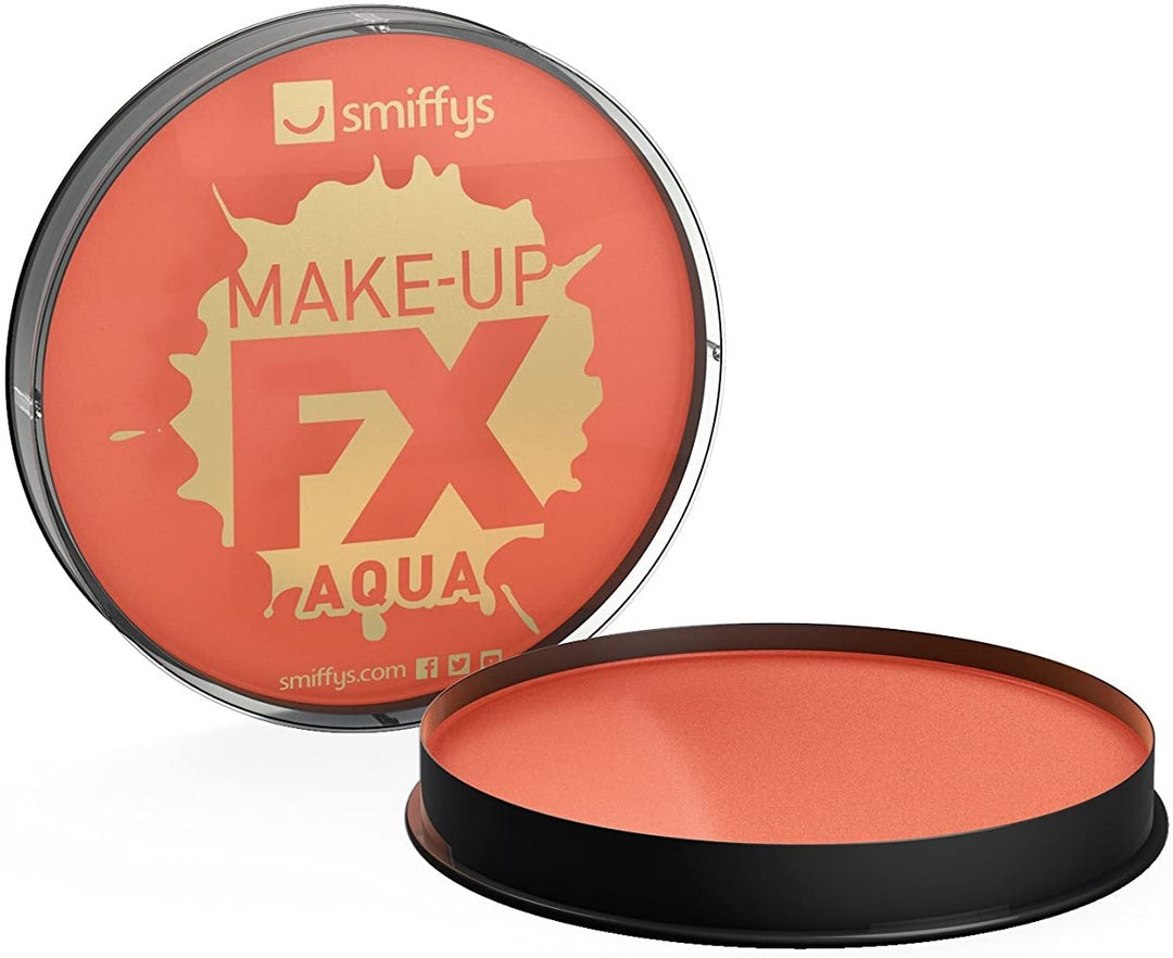 Smiffys Make-Up FX Aqua Face and Body Paint Water Based, 16 ml - Orange