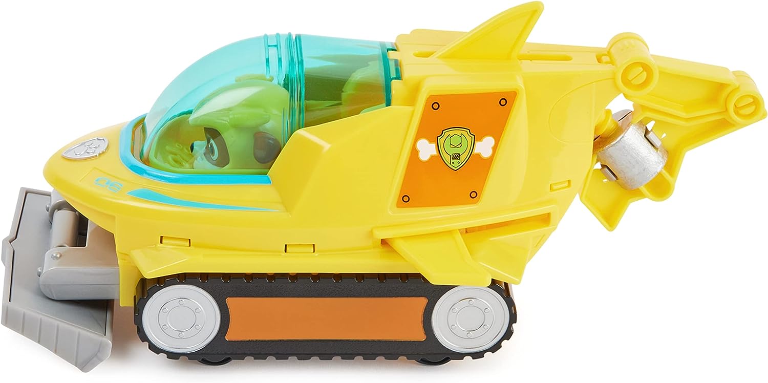 Paw Patrol Aqua Pups Rubble Transforming Hammerhead Shark Vehicle with Action Figure - Ages 3+ 6