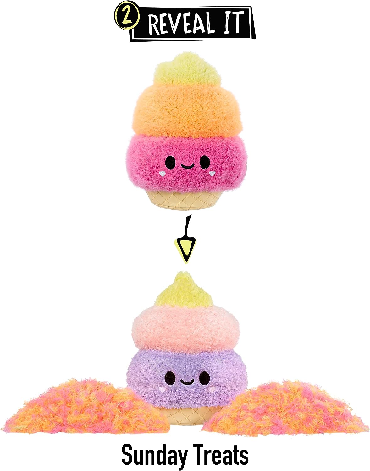 Fluffie Stuffiez Large Plush Ice Cream - 3 Ways to Play Pull, Reveal, Stuff 7