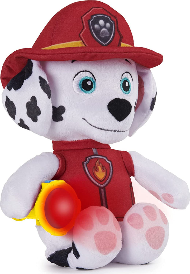 Paw Patrol 6059298, Snuggle Up Marshall Plush with Torch and Sounds, for Kids Aged 3 and Up