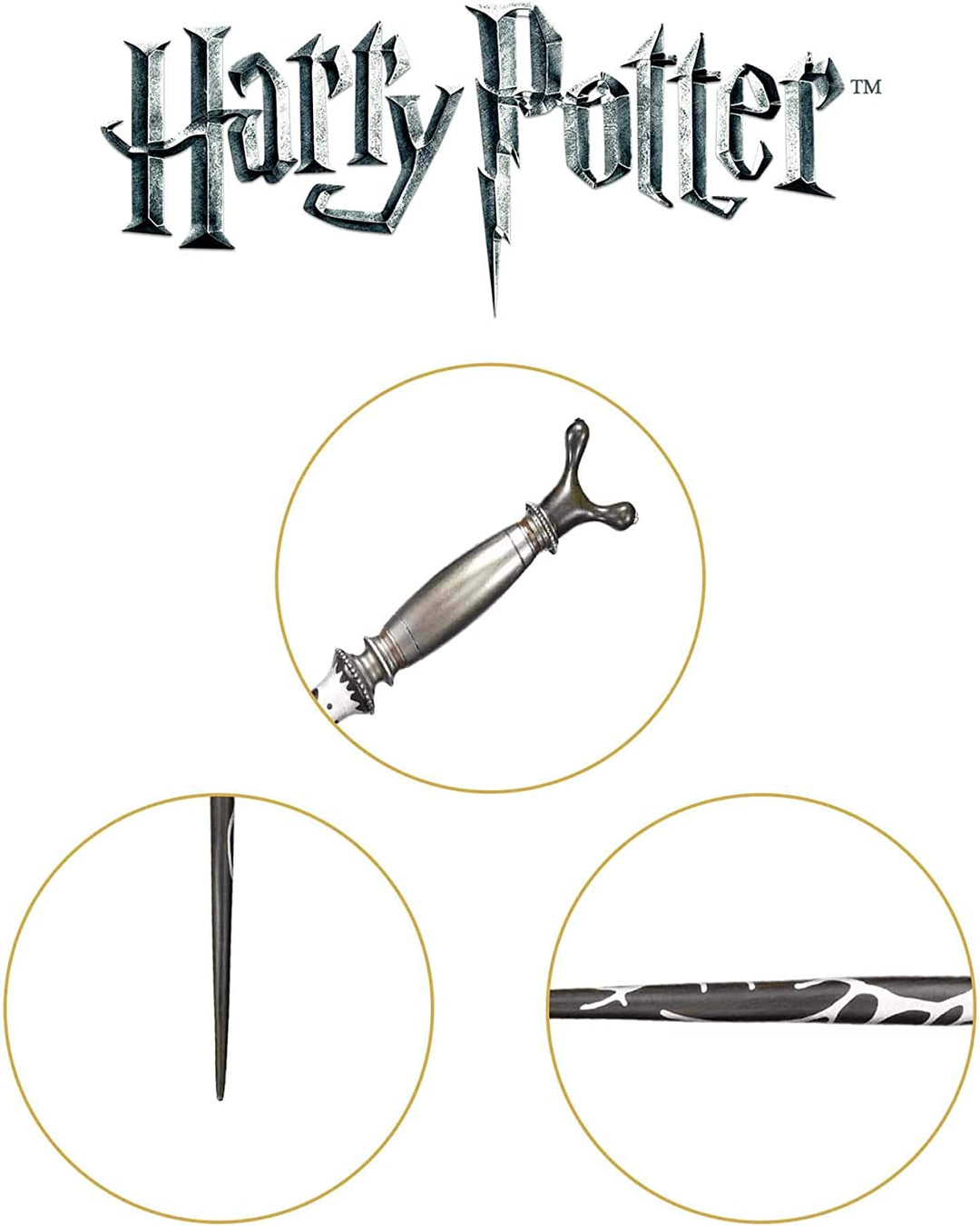 The Noble Collection - Professor Horace Slakhoorn Karakter Toverstaf 35 cm Harry Potter Toverstaf Met Naamplaatje