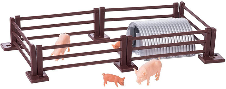 Britains 1:32 Pig Pen Farm Playset Collectable Farmyard Animal Toys for Children - Yachew