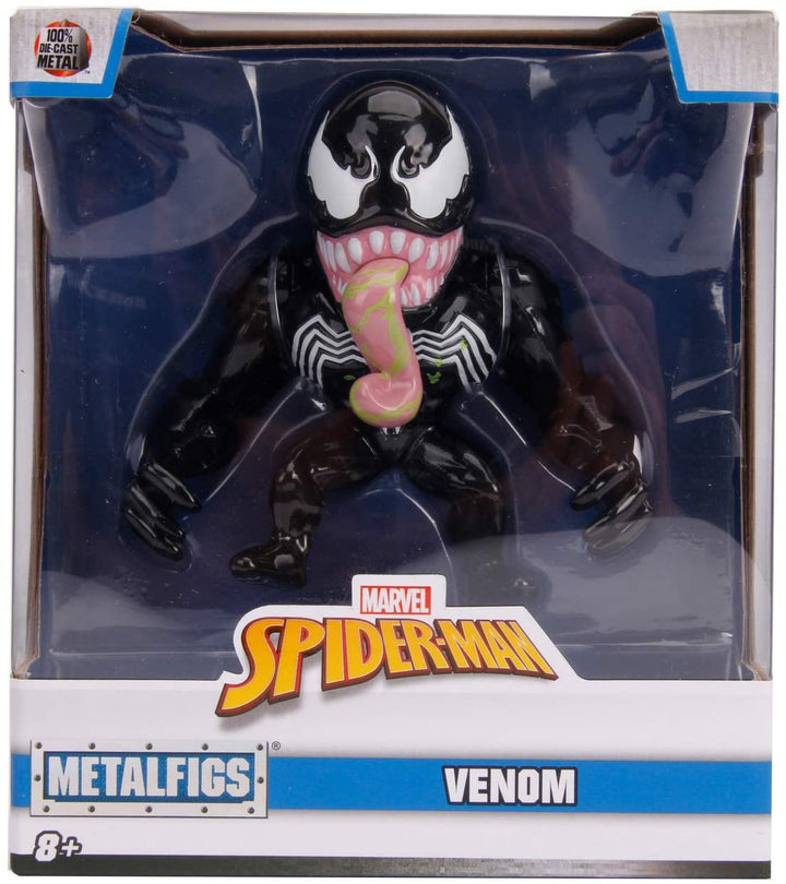 Jada Toys 253221008 Marvel Venom Figure, 10 cm, Collectable Figure, Die-Cast Figure, Black