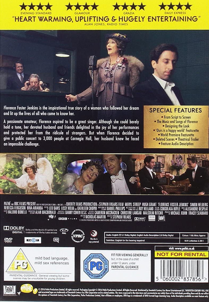 Firenze Foster Jenkins [DVD] [2016]