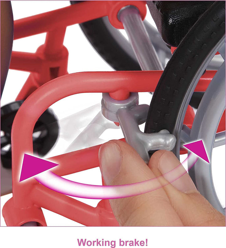 Barbie Fashionistas Doll #166 with Wheelchair & Crimped Brunette Hair
