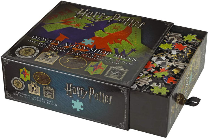 The Noble Collection 5x Diagon Alley Shop Signs 200pc Jigsaw Puzzles