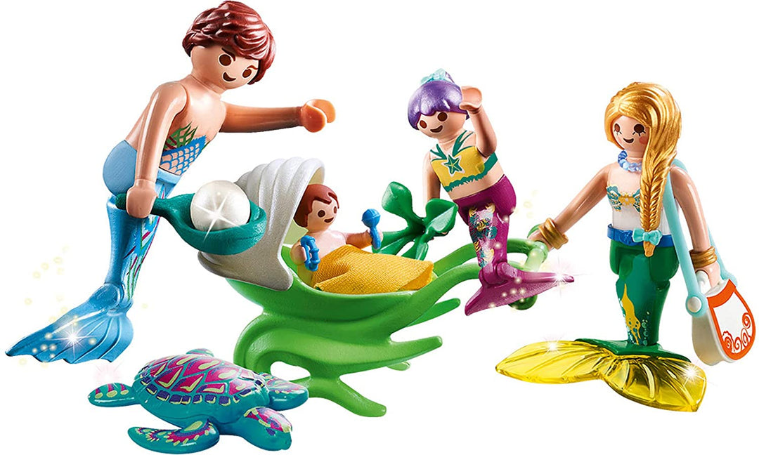 Playmobil 70100 Magic Family con cochecito de concha multicolor