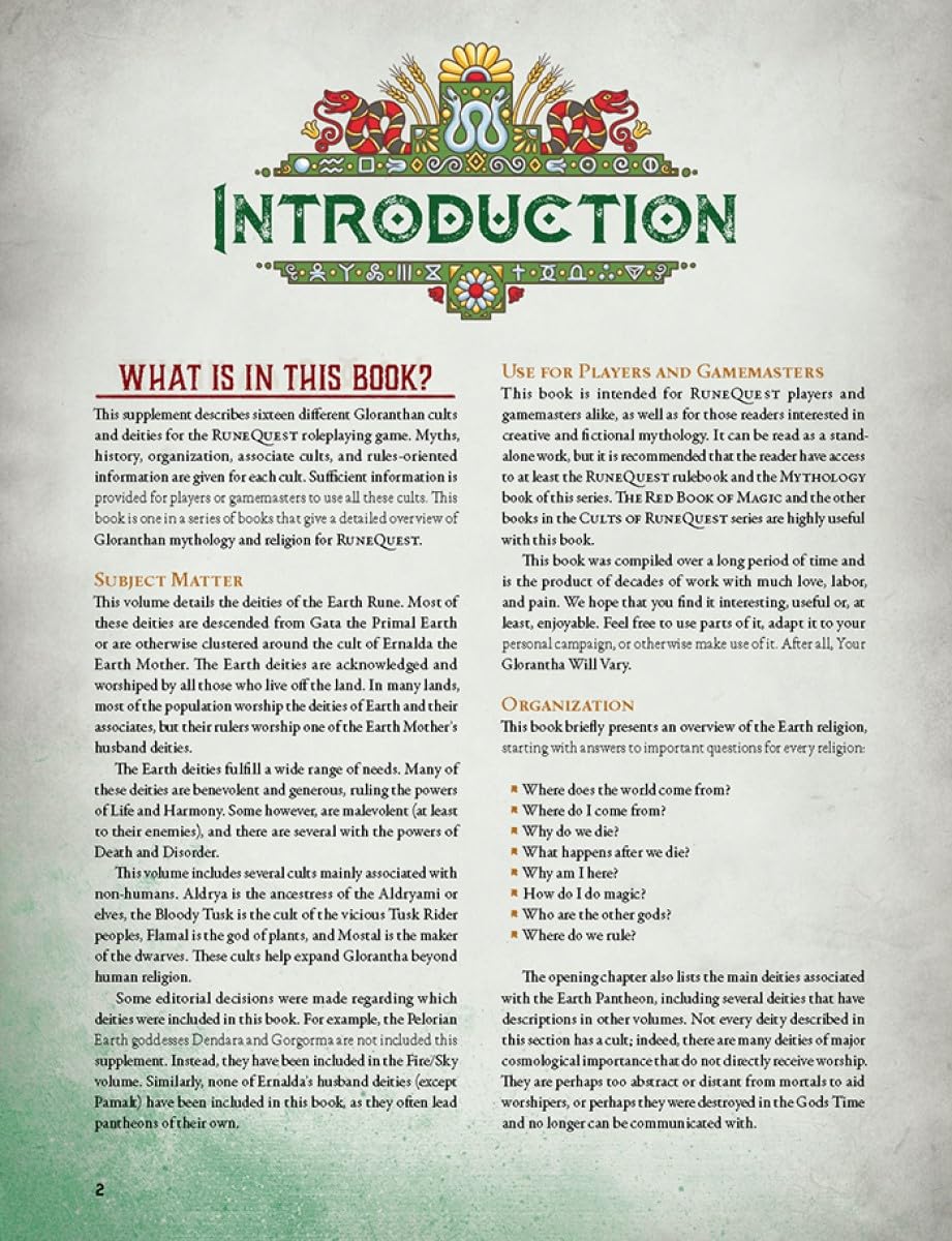 Cults of RuneQuest: The Earth Goddesses - Chaosium 3